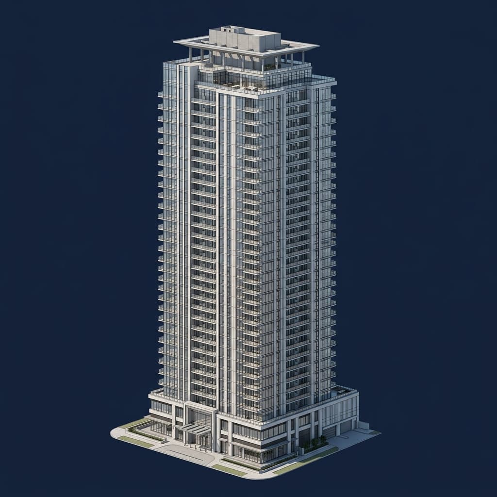 Skylined Heights 40-Story Residential Tower